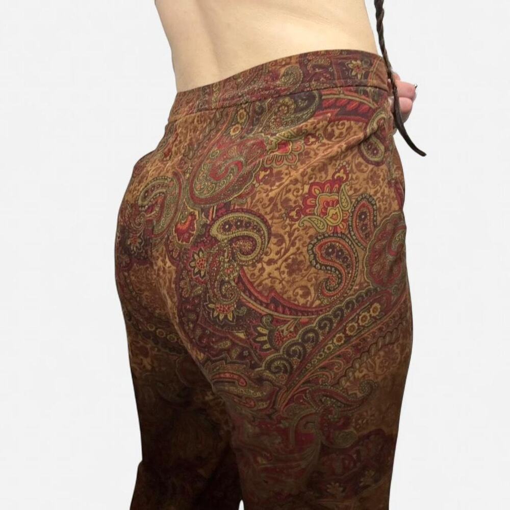 Vintage flair options paisley high waisted pants size 12